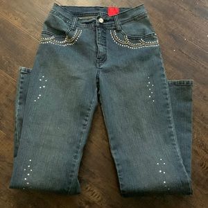 Very Vera rhinestone studded jeans (2P)